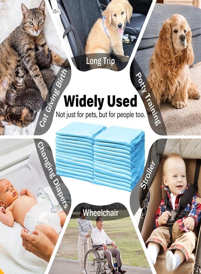 JONYEE Basics Dog and Puppy Pee Pads with 4-Layer Leak-Proof and Quick-Dry Design for Potty Training, 13” x 17” Ultra Absorbent Disposable Changing Pads for Small Pets -Blue(25 Count) - Image 4